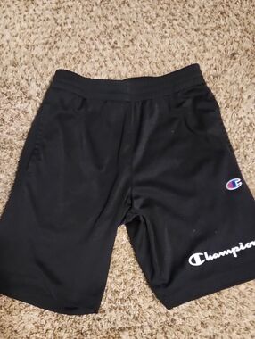 Champion Black Logo Sports Shorts